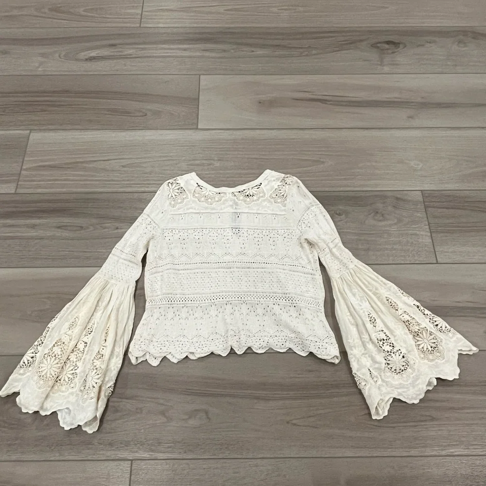 Free People Once Upon a Time Blouse Shirt Size S